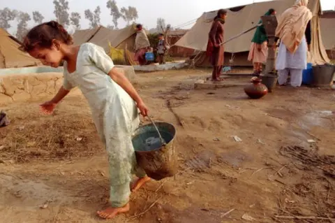 Getty Images Hindu refugees from Pakistan in a refugee camp in Jammu