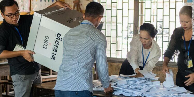 Cambodia election: Ruling party claims victory in election condemned as 'neither free nor fair'