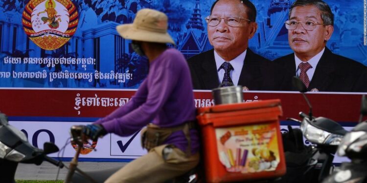 Cambodia's election condemned as a 'sham'