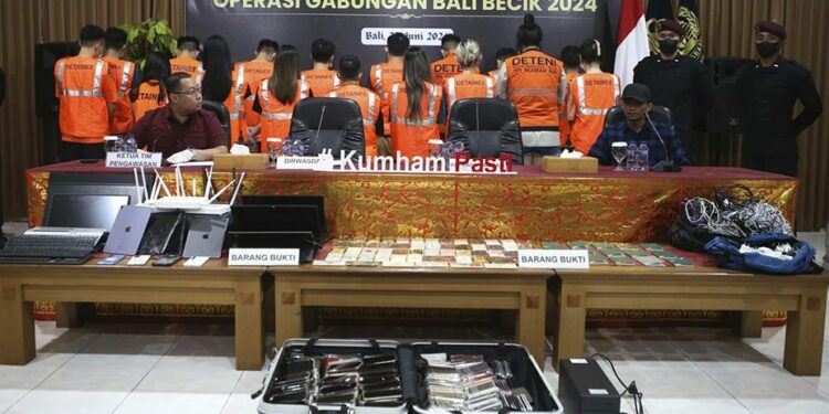 Indonesia detains 103 Taiwanese in a raid in Bali involving suspected cybercrime