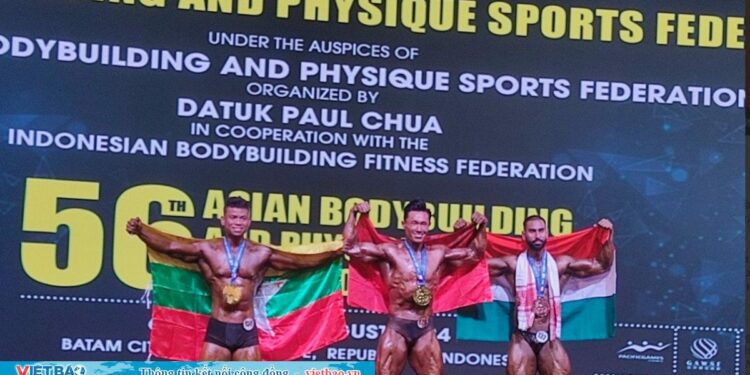 Vietnamese bodybuilders rank second in Asian tournament