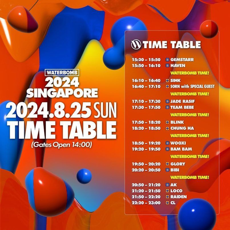 Waterbomb Singapore 2024 Day 2 line-up