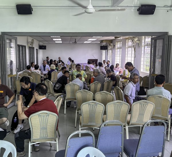 Participants break into groups to discuss focus questions during the Respite retreat.