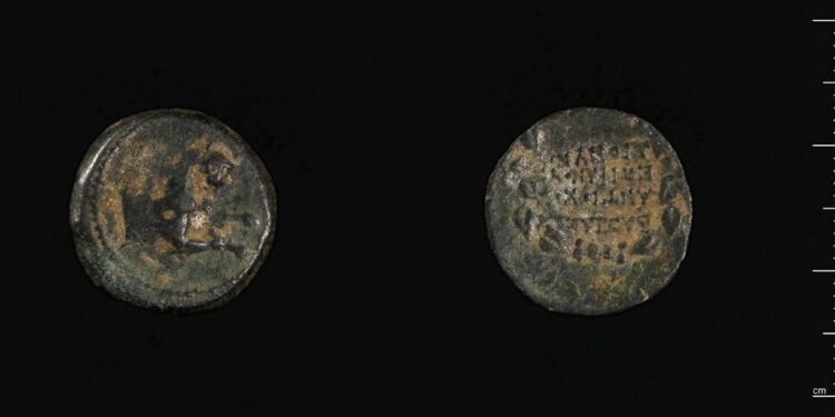 Coin of Antiochos VI Dionysos of Syria