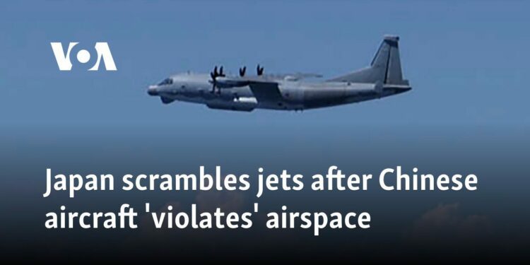 Japan scrambles jets after Chinese aircraft 'violates' airspace