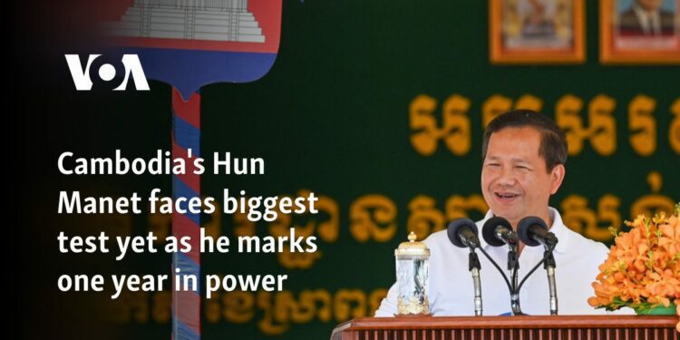 Cambodia's Hun Manet faces biggest test yet as he marks one year in power