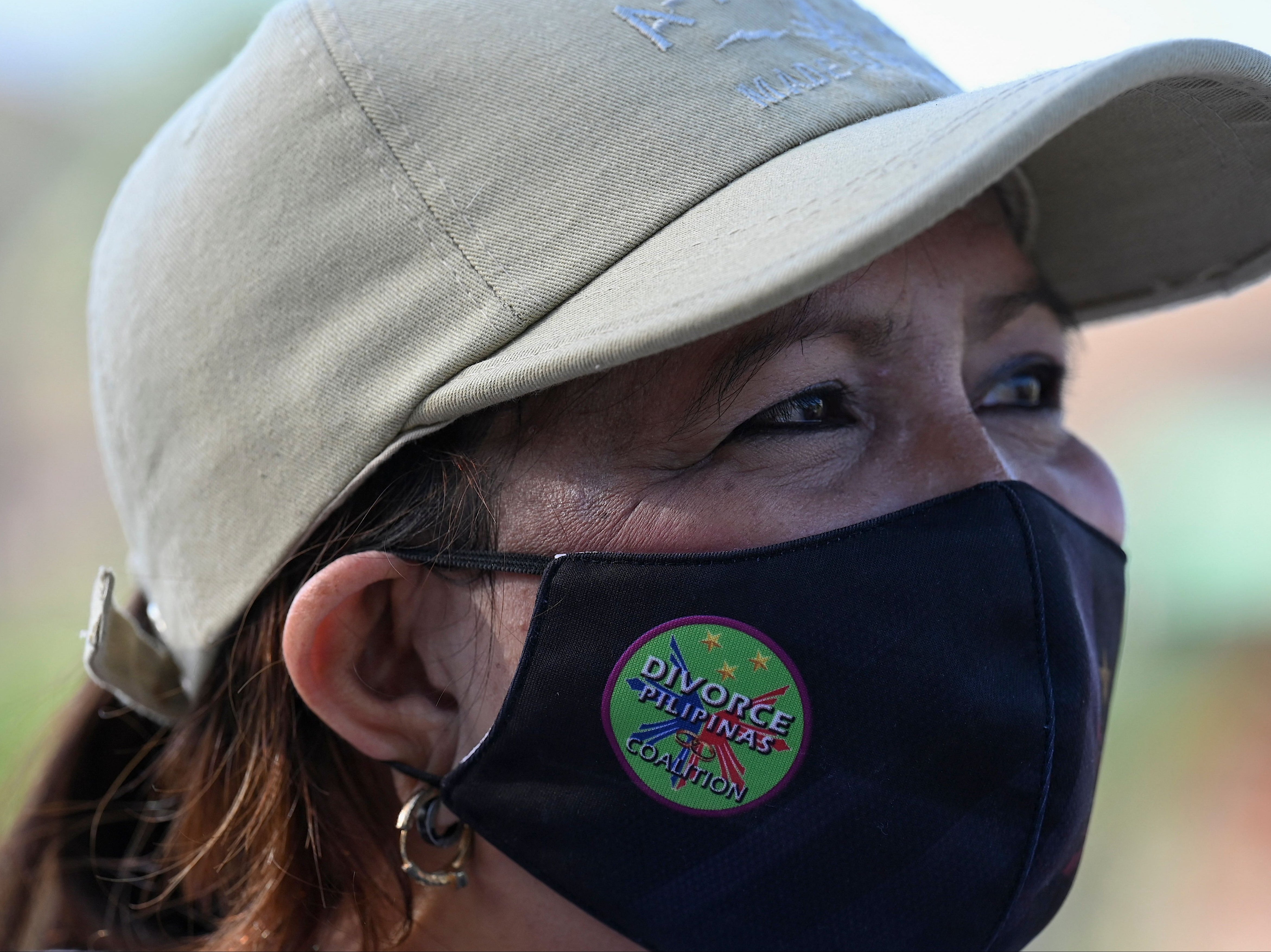 File. A pro-divorce protester takes part in a demonstration in front of the Senate Building in Pasay, Metro Manila last year