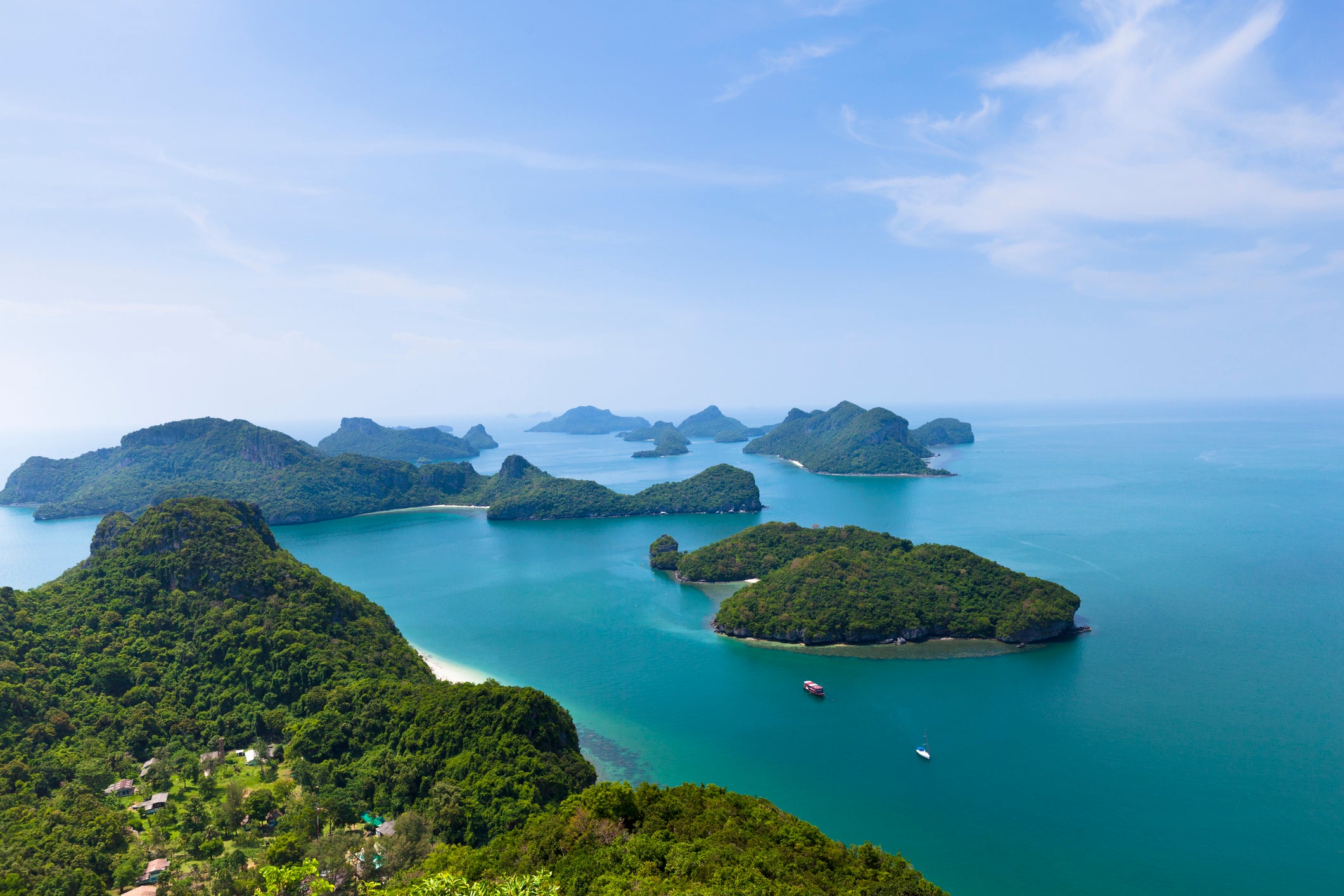 Mu Ko Ang Thong National Marine Park, shot from the highest point of Mae Island