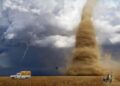 Towering tornado spirals over Inner Mongolia – BBC